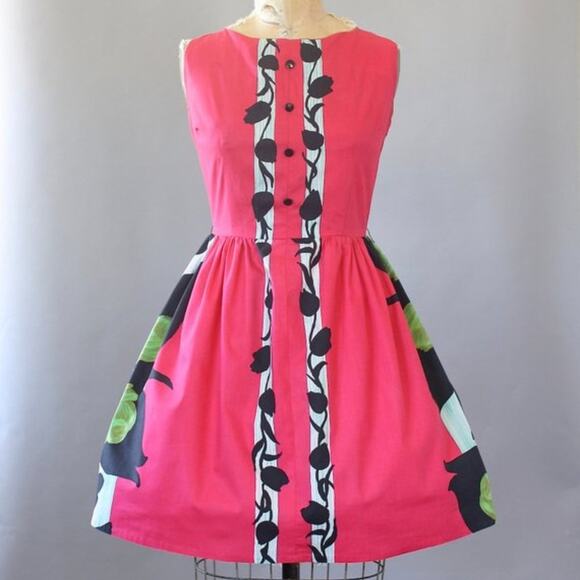 Amazing Unique True Vintage Fit and Flare dress LM - Picture 2 of 12